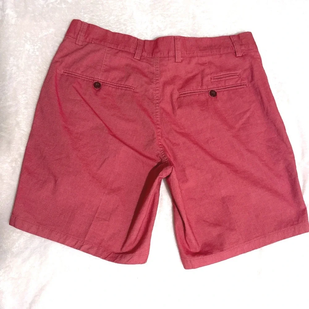 Banana Republic Mens Aiden Short Size 31 Red Slim Fit Cotton Stretch Chino